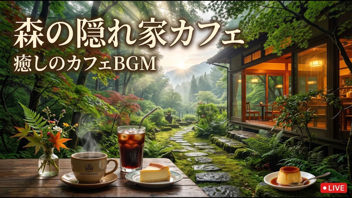 森の雪景色に佇む冬の純喫茶｜【カフェBGM】暖炉の灯りと珈琲に癒される静かな時間｜作業・読書・リラックス｜LIVE#カフェBGM #冬カフェ #癒しBGM #RelaxingCafeMusic