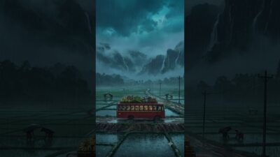 Heavy Rain in a Peaceful Village 🌧️🌿 | Ghibli Inspired Nature ASMR | Relaxing Rain Sounds#relaxing