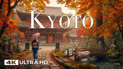 🍁 Kyoto Autumn 4K UHD 🇯🇵 | Red Maple Leaves, Ancient Temples & Japan’s Timeless Beauty