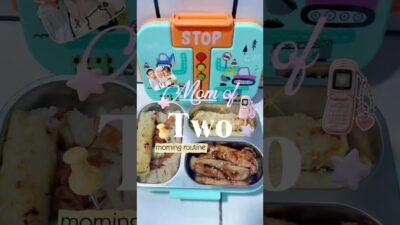 Mom of Two Morning Routine 🍱 | Making School Lunch #asmr