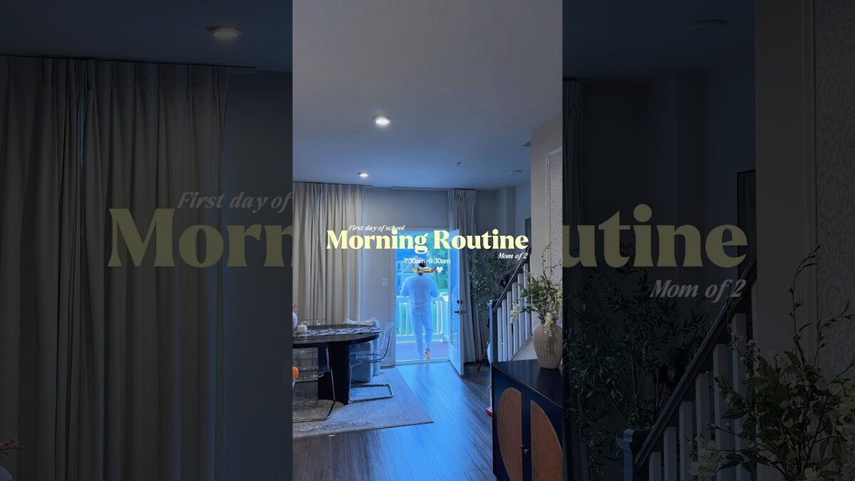 Mom of two school morning routine 📚✏️🤍 #morningroutine #firstdayofschool #momof2 #asmrvlog