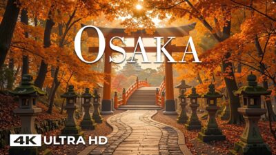 🍂 Osaka in Autumn 4K UHD | Stunning Fall Foliage & Beautiful Japanese Landscapes with Relaxing Music