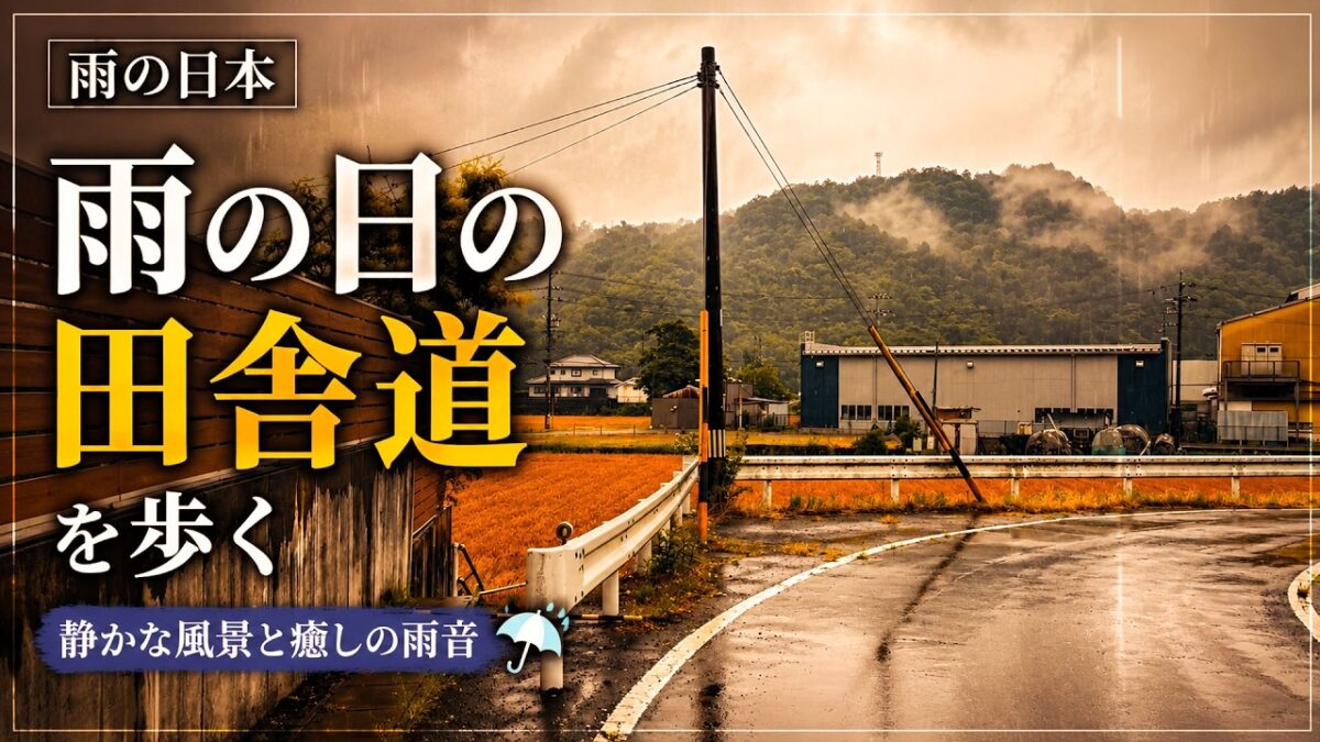 🌧️ 雨の日の日本散歩 Part 2｜雨に濡れる路地裏と静寂の音