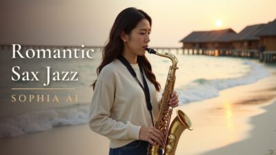 Romantic Sax Jazz | Sophia AI · Swiss Alps, Paris, Maldives, Kyoto (4K)