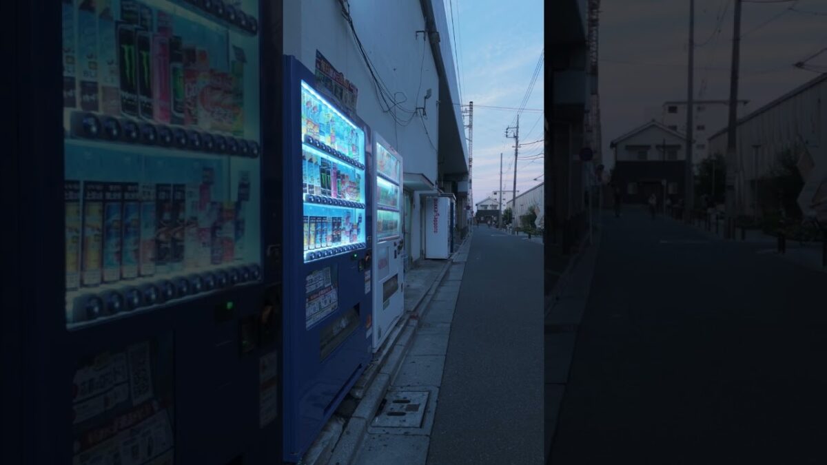ブルーアワーな時間。とても涼しい日が続く。#Tokyo #japan #エモい #aesthetic #vendingmachine
