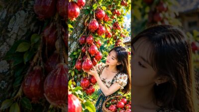 Wonderful fruits that bring relaxation  #satisfying #fruit #nature #asmr #vegetable #farming #1m