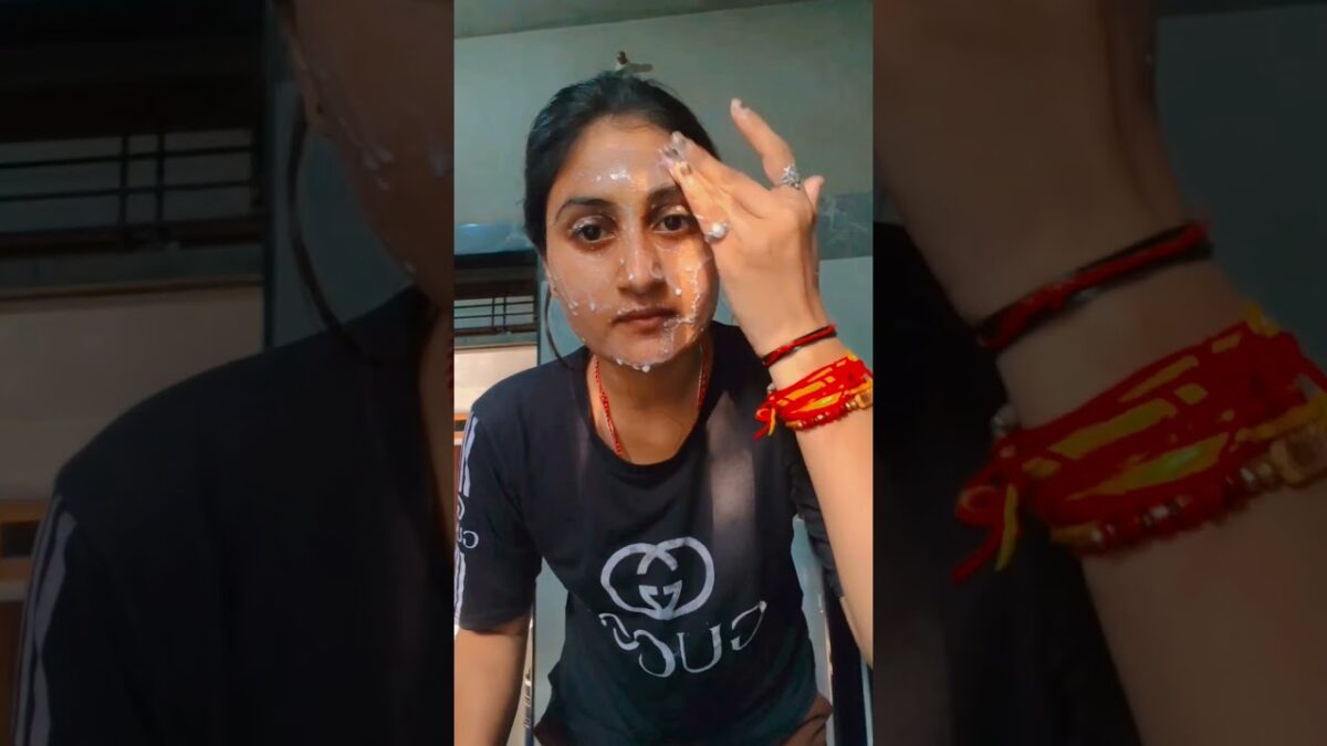 #morning #shortvideo . morning routine face care with milk