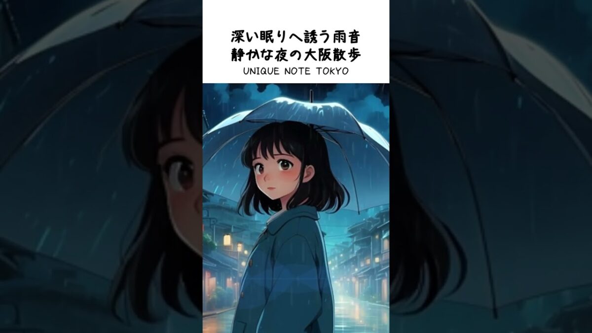 深い眠りへ誘う雨音 静かな夜の大阪散歩