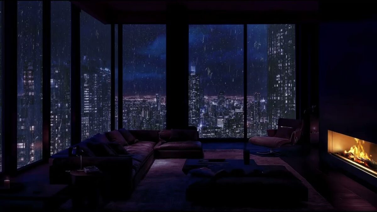 雨のニューヨーク散歩｜夜の街に響く静かな雨音