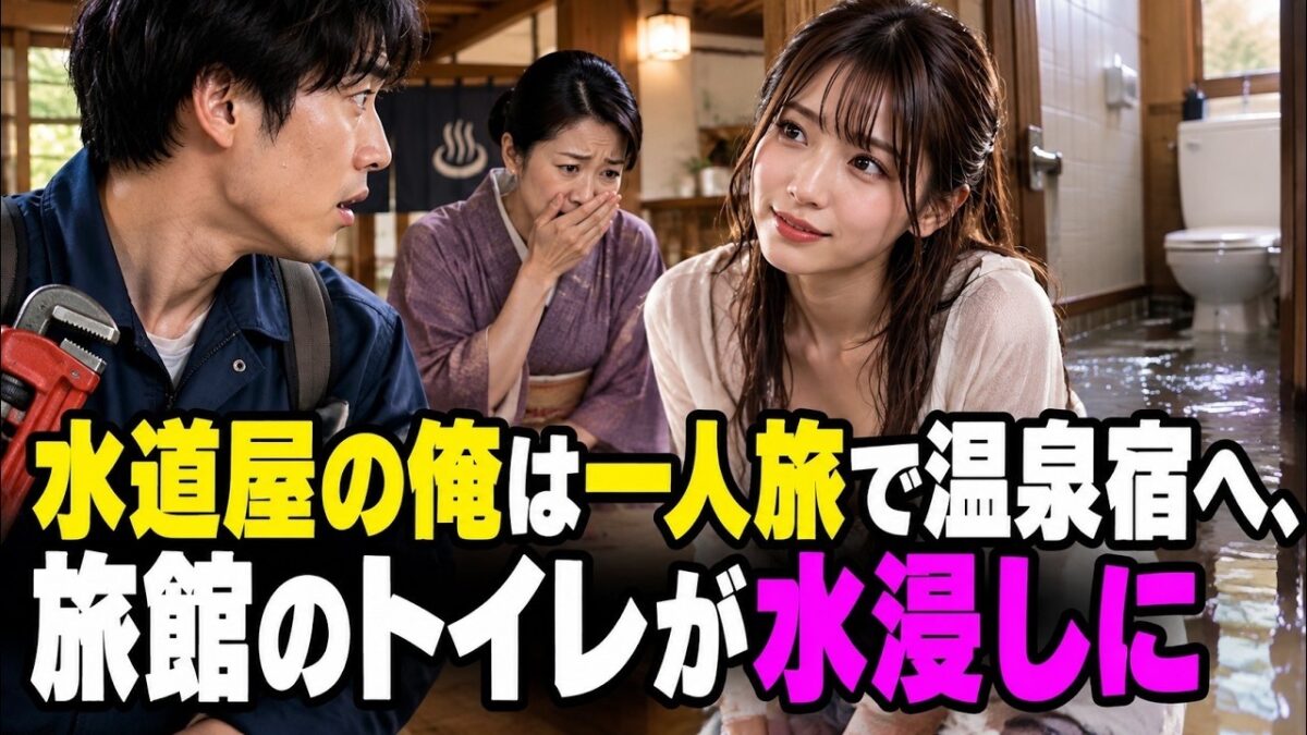 【感動する話】水道屋の俺は一人旅で温泉宿へ、旅館のトイレが水浸しに…女将「やだ。どうしよ」修理後、美人客に声をかけられ…【いい話】【朗読】【馴れ初め】