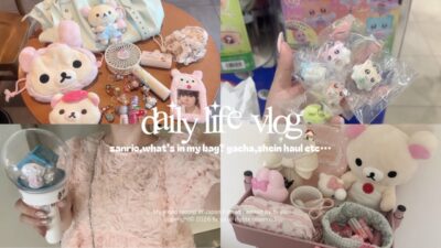 vlog🍒社会人のかわいいもの集め🎀what’s in my bag👜sanrio haul.コリラックマ.美容day.ガチャ活🩰🪄 ワゴン収納🐩SHEIN購入品紹介🍀 ボネクドコンサート🏠