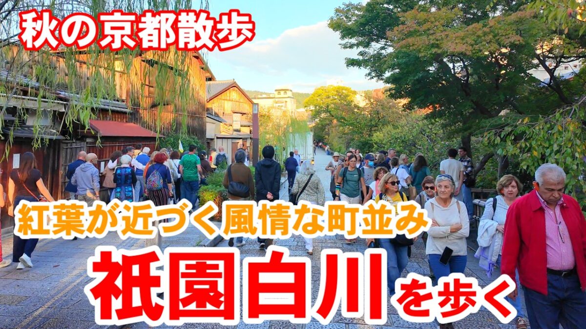 10/27(火)秋の京都散歩 紅葉が近づく風情ある町並みの祇園白川界隈を歩く【4K】Kyoto Japan Walk