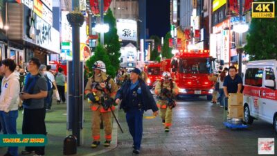 【4K HDR】2026 Japan Virtual Travel 🇯🇵🌃 | Shinjuku Night Walk & Kabukicho Fire Scene