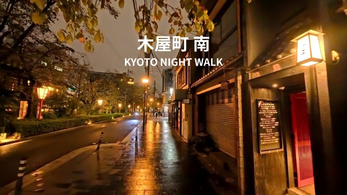 【4K】京都・木屋町を歩く 雨上がりの夜、静かな高瀬川沿い【Kyoto, Japan】