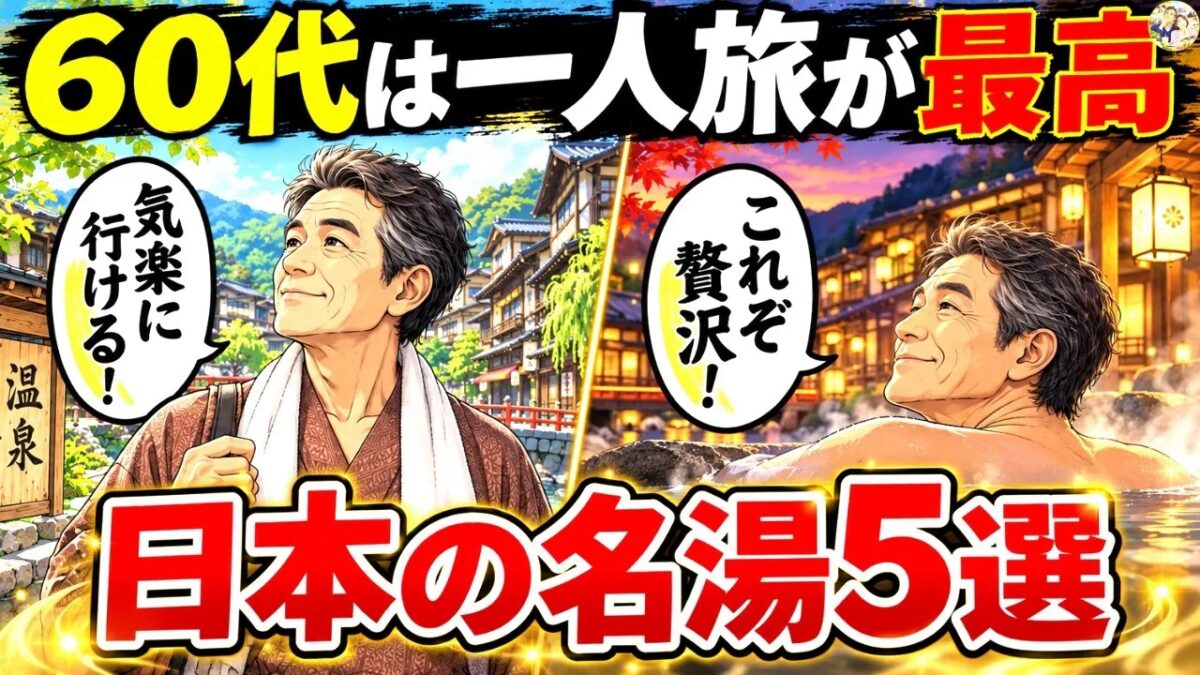 【99%が知らない】60代の一人温泉旅を何倍も楽しむコツ｜お金をかけずに贅沢になる過ごし方