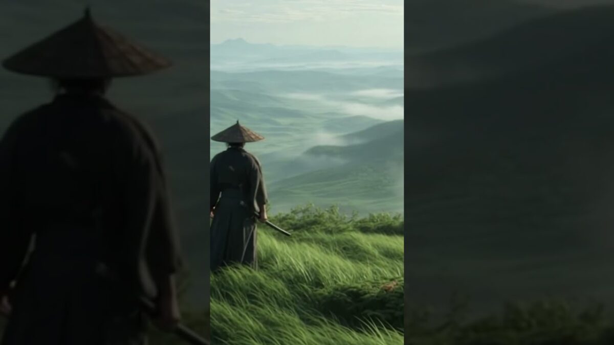 A Samurai’s Moment of Silence🍃⛰️ Peaceful Nature ASMR #Shorts #ASMR #NatureASMR #Samurai #Relaxing