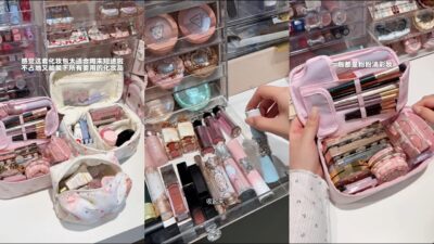 ASMR MAKEUP STOCKING & ORGANIZING VANITY 🎀