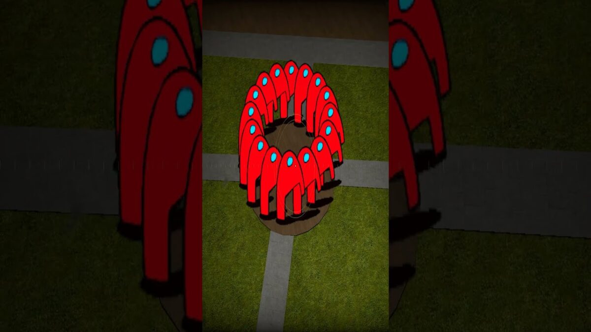 Among Us Nextbots Formed a Perfect Circle! What’s in the Middle? #gmod #shorts