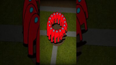 Among Us Nextbots Formed a Perfect Circle! What’s in the Middle? #gmod #shorts