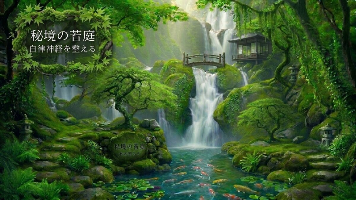 【森林浴BGM】自律神経を整える美しい滝の映像とピアノ 🌿 疲労回復・作業用BGM | 禅の滝