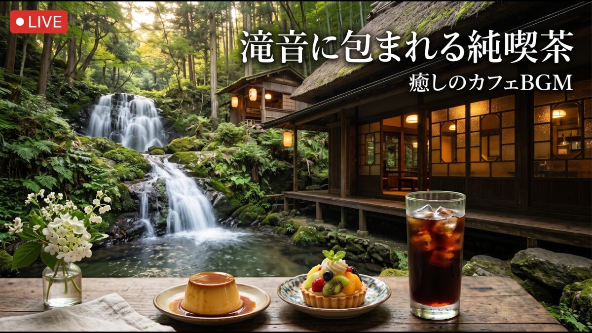 森の小さな灯籠喫茶｜【カフェBGM】木漏れ日と静かな水辺に包まれる穏やかな午後｜作業・読書・リラックス｜LIVE