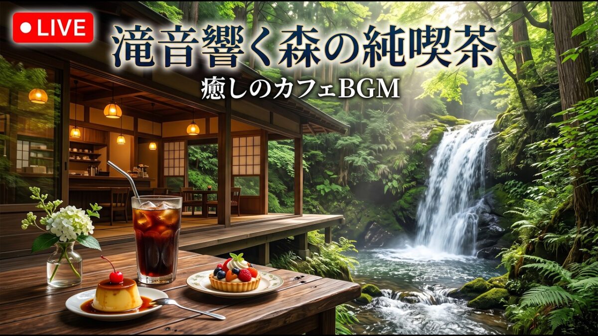 森の雨宿り喫茶｜【カフェBGM】窓辺に響く雨音と温かな珈琲で過ごす静かな午後｜作業・読書・リラックス｜LIVE