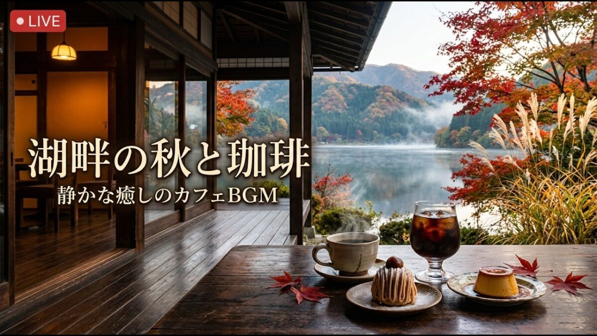 森の小さな水辺テラス喫茶｜【カフェBGM】秋の水音と木漏れ日に包まれる穏やかな珈琲時間｜作業・読書・リラックス｜LIVE