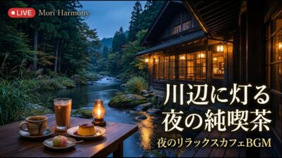 森の小さな水鏡喫茶｜【カフェBGM】秋の湖面と木漏れ日に癒される静かな午後｜作業・読書・リラックス｜LIVE