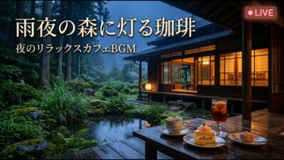 森の小さな珈琲駅舎｜【カフェBGM】秋の列車を待つ静かな森と珈琲に包まれる穏やかな午後｜作業・読書・リラックス｜LIVE
