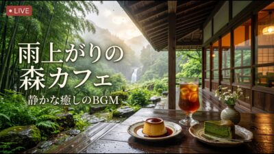 森の小さな灯台喫茶｜【カフェBGM】湖面に映る夕暮れと珈琲に包まれる静かな時間｜作業・読書・リラックス｜LIVE