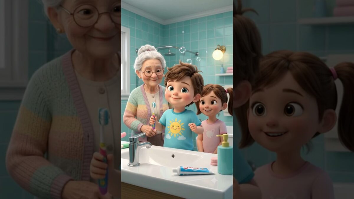 🪥 Brush Brush Baby! 🦷 | Fun Morning Routine Song | Kids Nursery Rhymes #shorts #brush