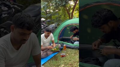 CAMPING IN FOREST #shorts #nature #viral