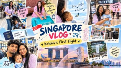 Krishiv’s First Flight ✈️🥹 | Our First Family Trip to Singapore 🇸🇬 | Packing & Airport Vlog”