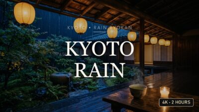 Kyoto Rain Ryokan | Lantern-Lit Veranda & Moss Garden Ambience • 4K, 2 Hours