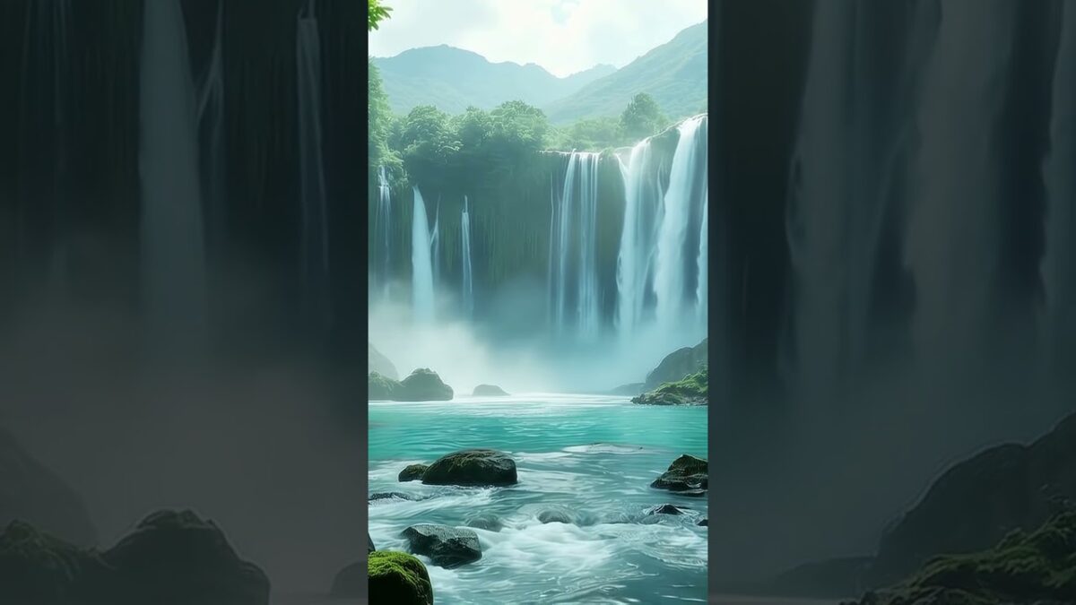 Majestic Waterfall ASMR 🌿💦 | Relaxing Nature Sounds for Deep Sleep, Meditation & Stress Relief