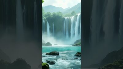Majestic Waterfall ASMR 🌿💦 | Relaxing Nature Sounds for Deep Sleep, Meditation & Stress Relief