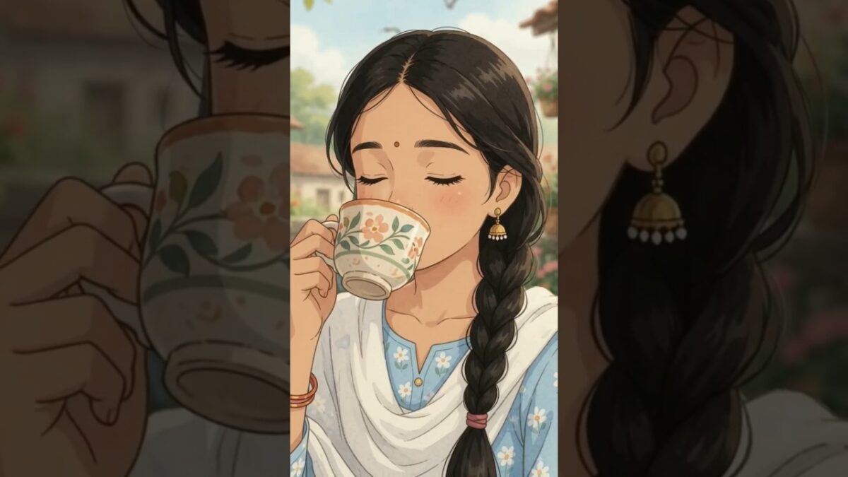 गाँव की प्यारी Morning Routine 🌸 | Peaceful Village Morning | Ghibli Inspired Animation #shorts