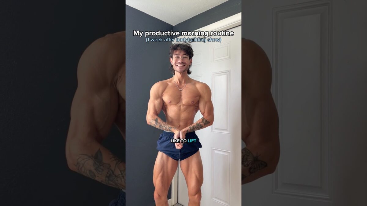 My PRODUCTIVE morning routine as a bodybuilder addicted to gaming 💪🎮