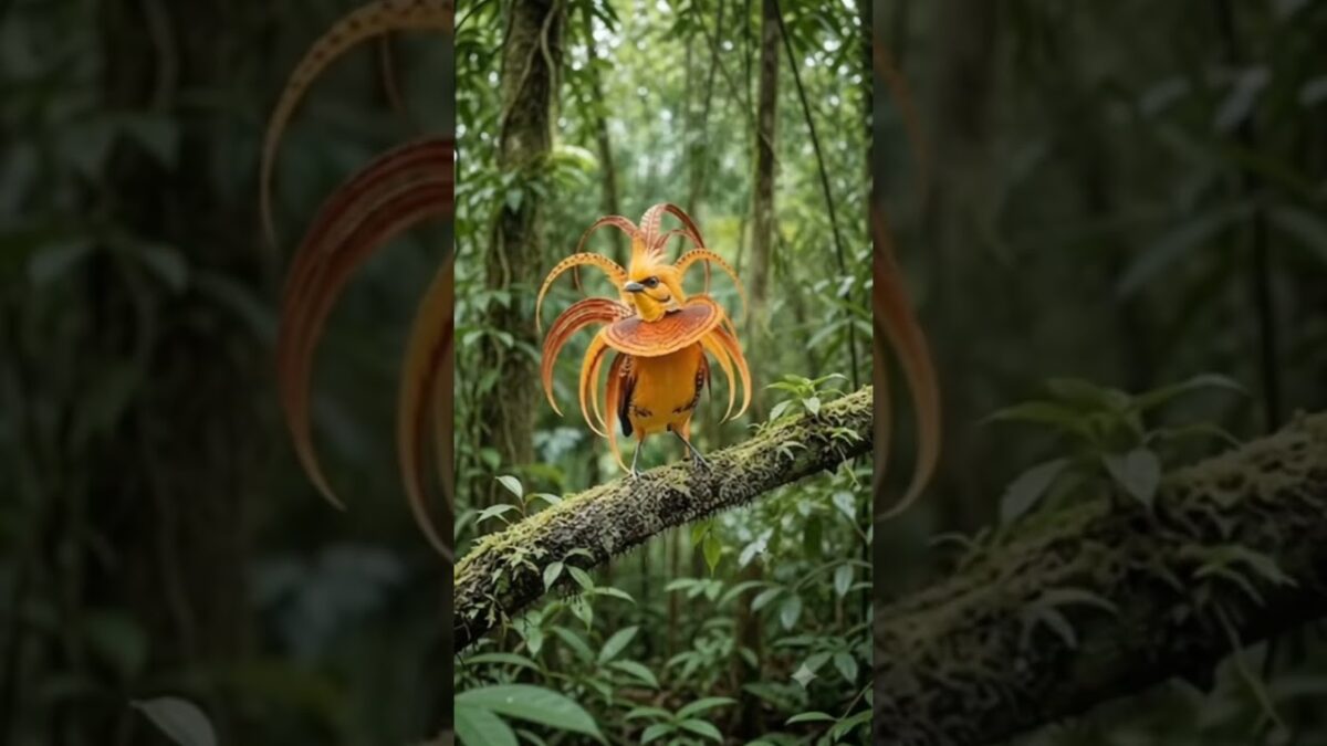Nature’s Most Magical Bird! 🧡🖤 A Stunning Beauty You Have to See! 🐦✨# birds #nature #asmr #vairal