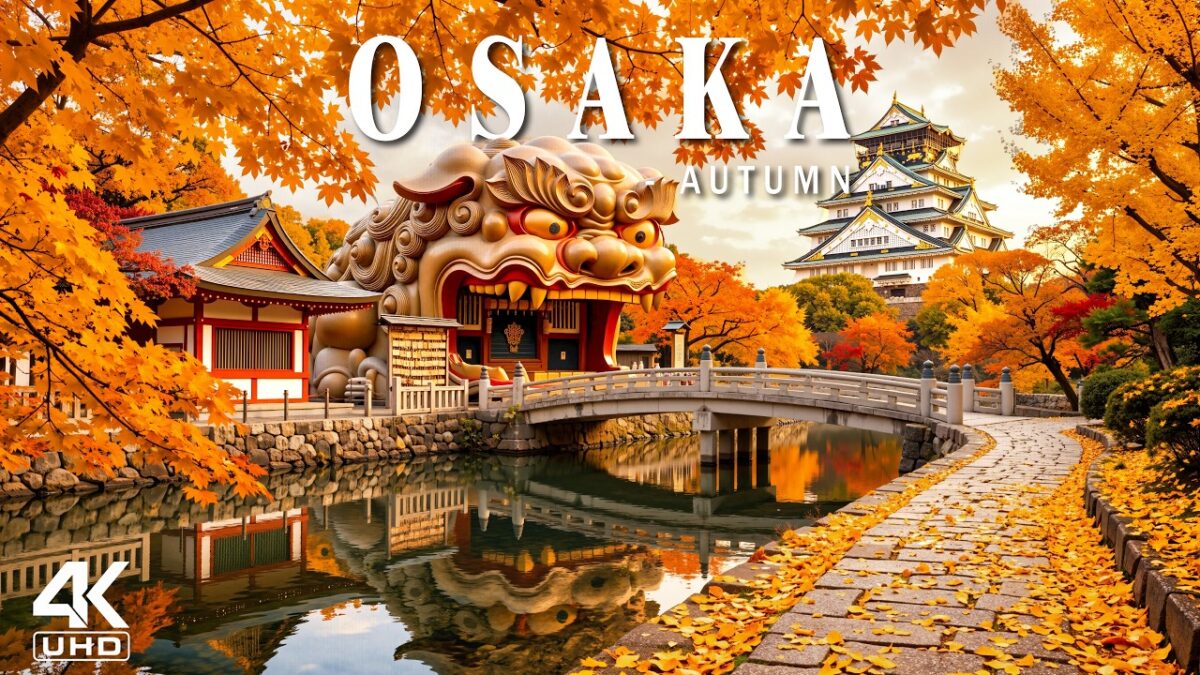 Osaka 4K 🇯🇵 | When Japan’s Brightest City Turns Into Autumn