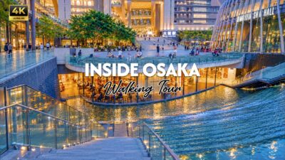 Osaka Umeda Sunset Walk 🇯🇵 | 4K HDR Walking Tour | Peaceful Japan Walk