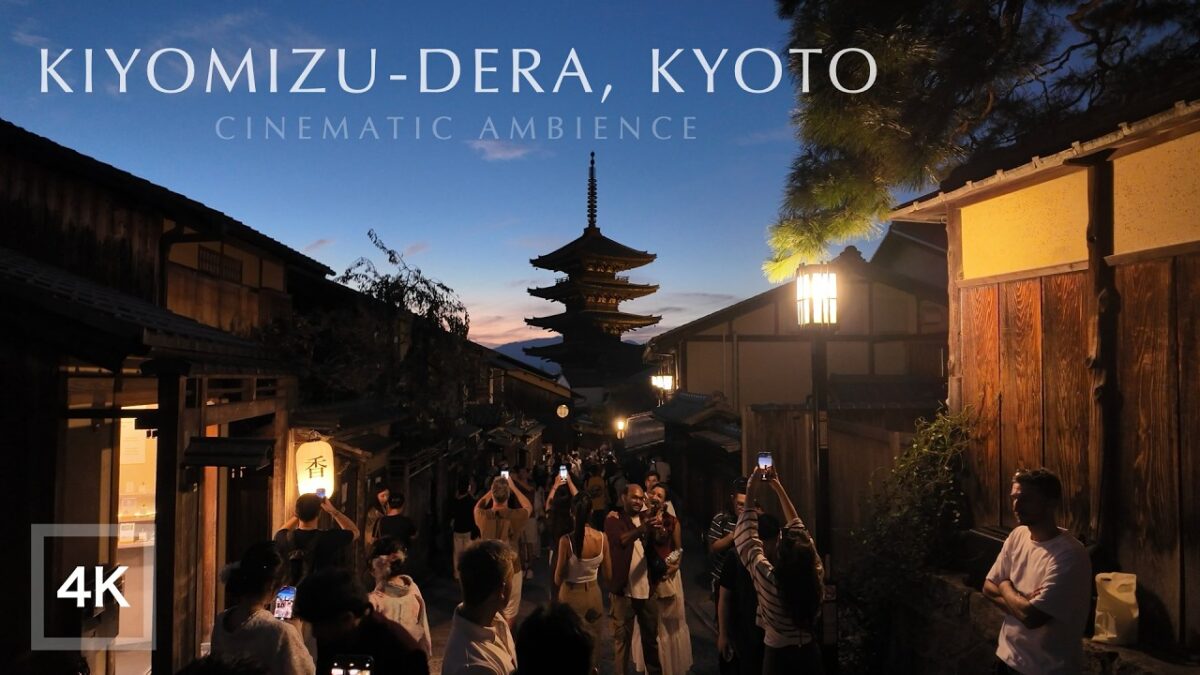 🇯🇵 Sunset to Night in Kyoto, Japan | Kiyomizu & Gion | 4K Ambience