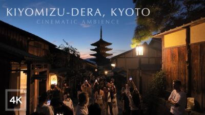 🇯🇵 Sunset to Night in Kyoto, Japan | Kiyomizu & Gion | 4K Ambience