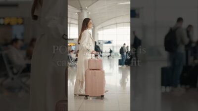 Upgrading my travel aesthetic with rose gold elegance 🧳 #travel #travelvlog #travelessentials