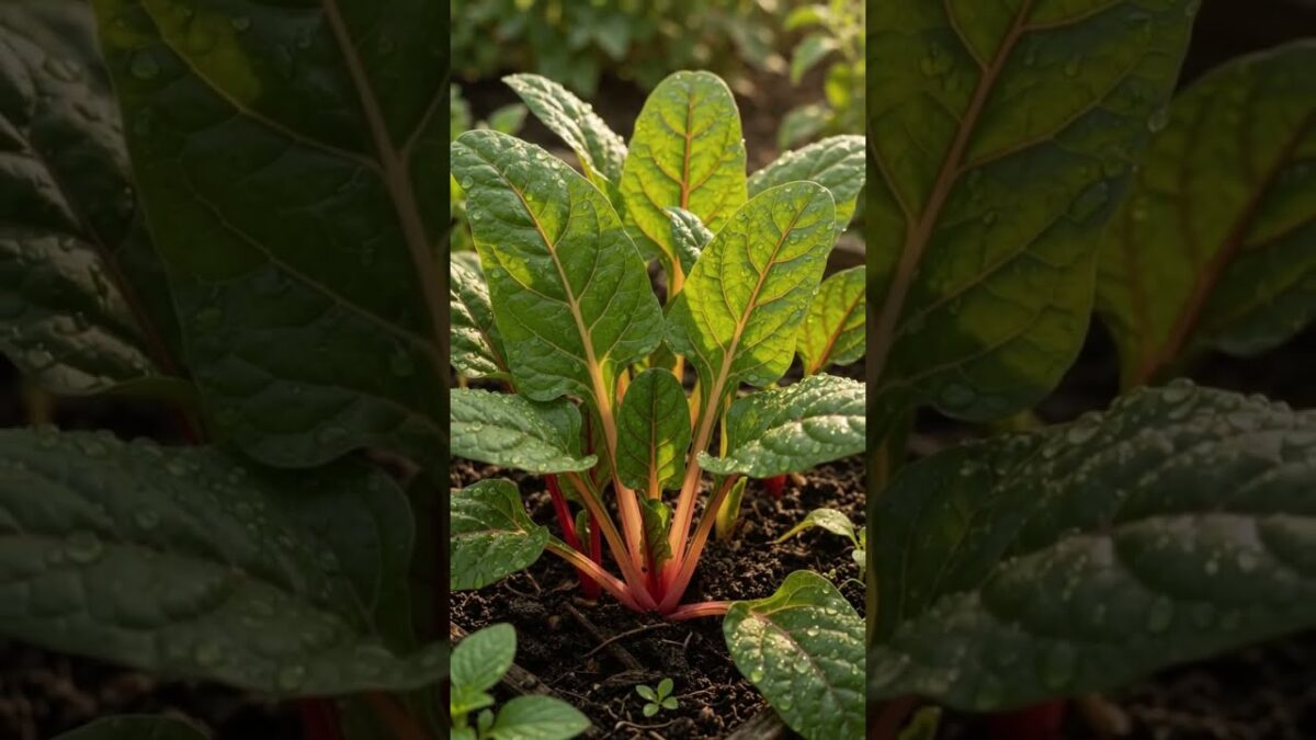 Vibrant Rainbow Chard Growing Time Lapse (Seed to Harvest) #shorts #nature #timelapse