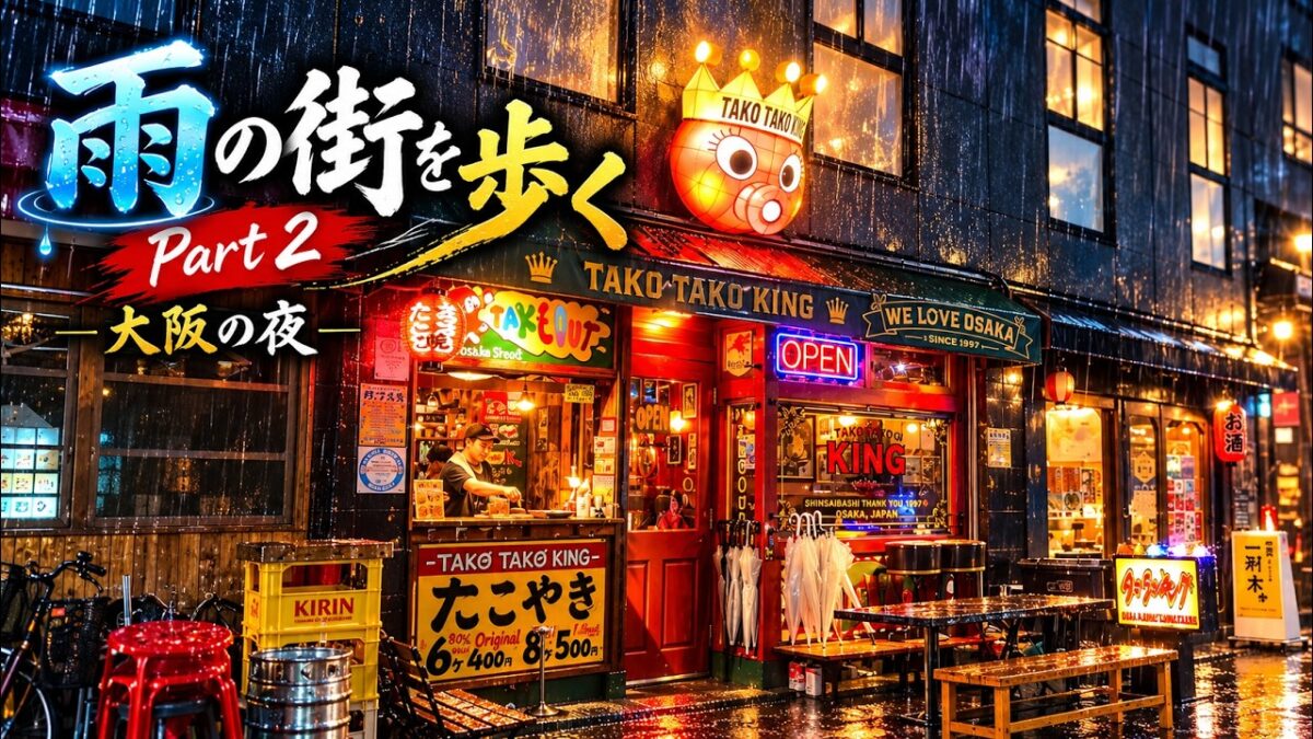 雨の街をゆっくり歩く ☔｜日本の小さな路地裏と雨音を楽しむ癒しの散歩 Vlog | Part 2