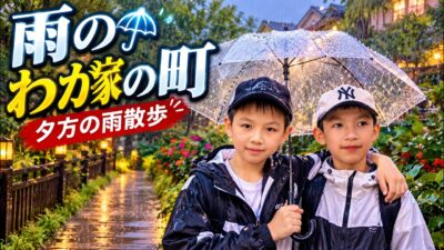 【雨の日Vlog】夕方の雨散歩 ☔ 緑に囲まれた静かな小道を歩く｜心地よい雨音と癒しの風景 | Rainy Vlog