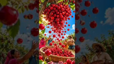 Wonderful fruits that bring relaxation  #satisfying #fruit #nature #asmr #vegetable #farming #1m