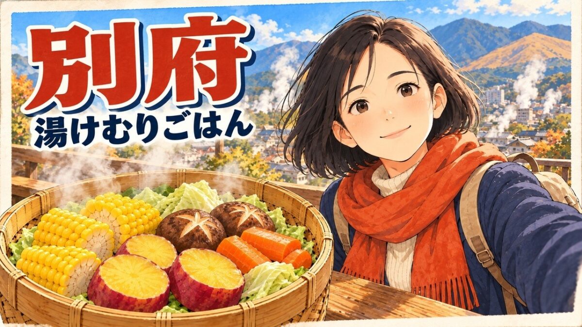【大分・別府】温泉の蒸気でお昼ごはん｜鉄輪の地獄蒸しと湯治の街を歩く